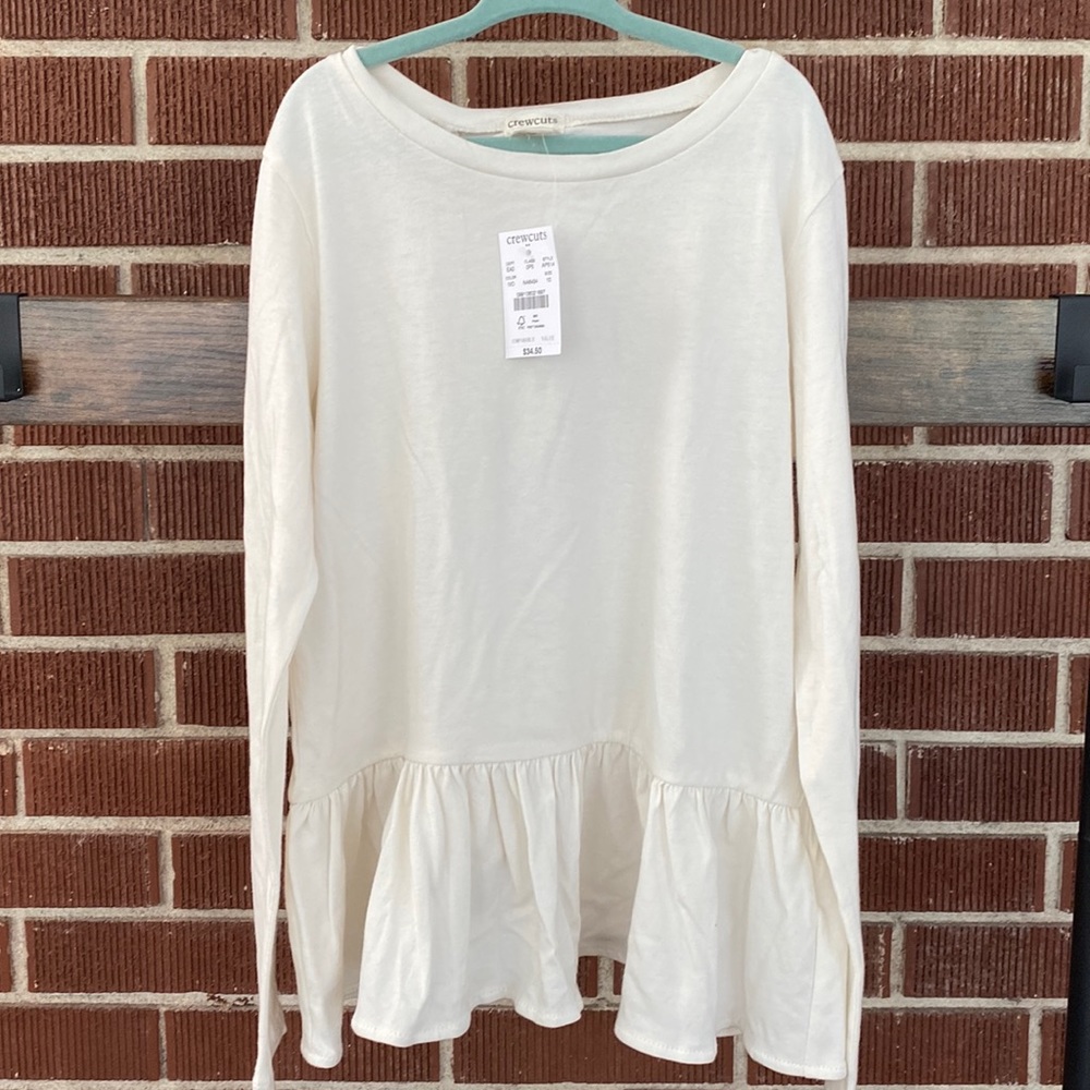 J.Crew Crewcuts Girls Peplum Shirt NWT